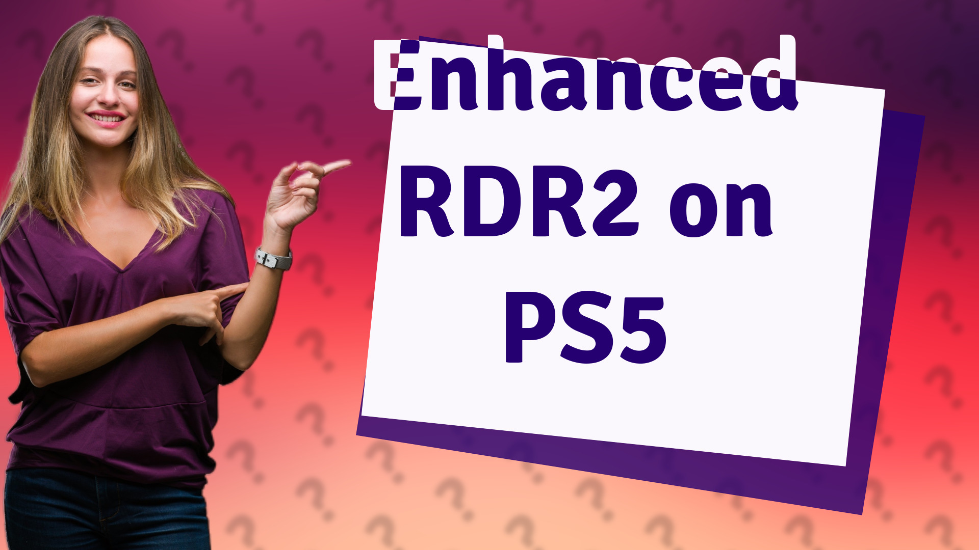 Enhanced RDR2 on PS5