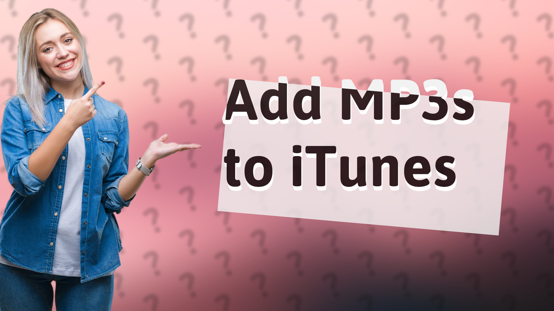 Add MP3s to iTunes