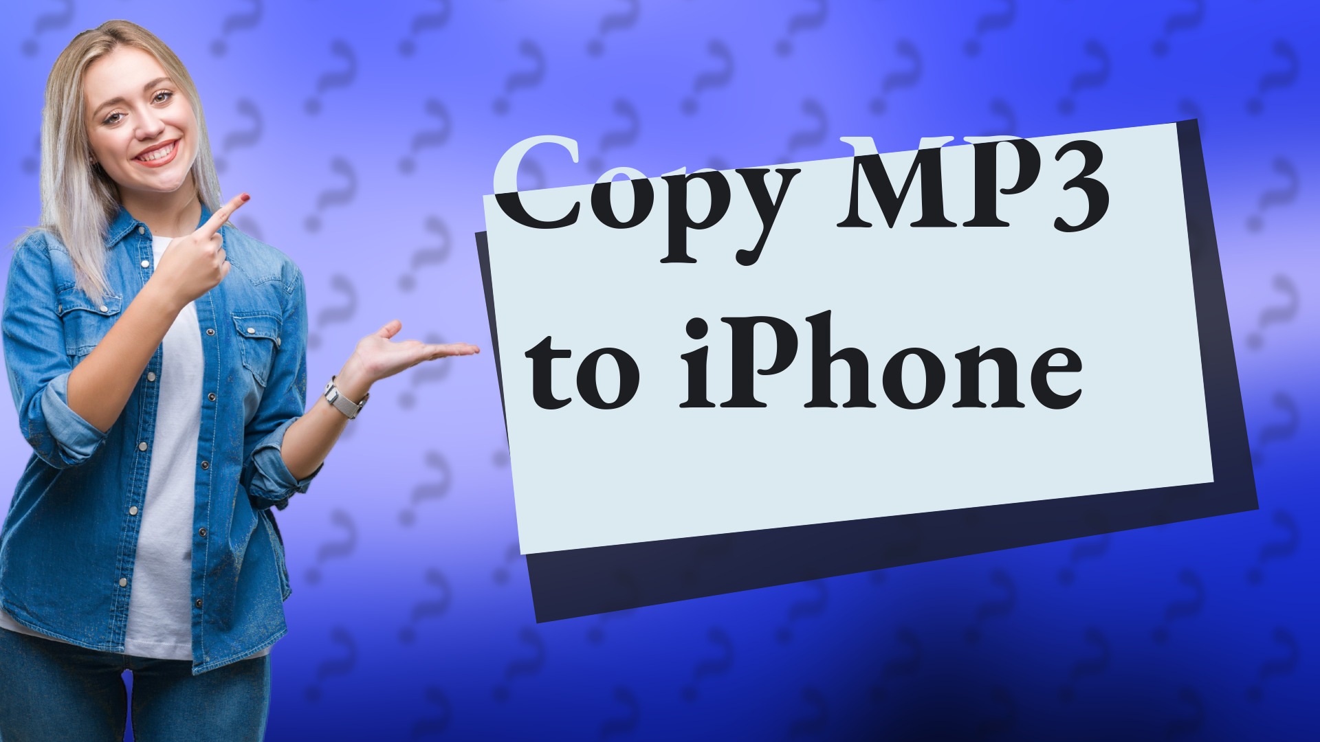 Copy MP3 to iPhone