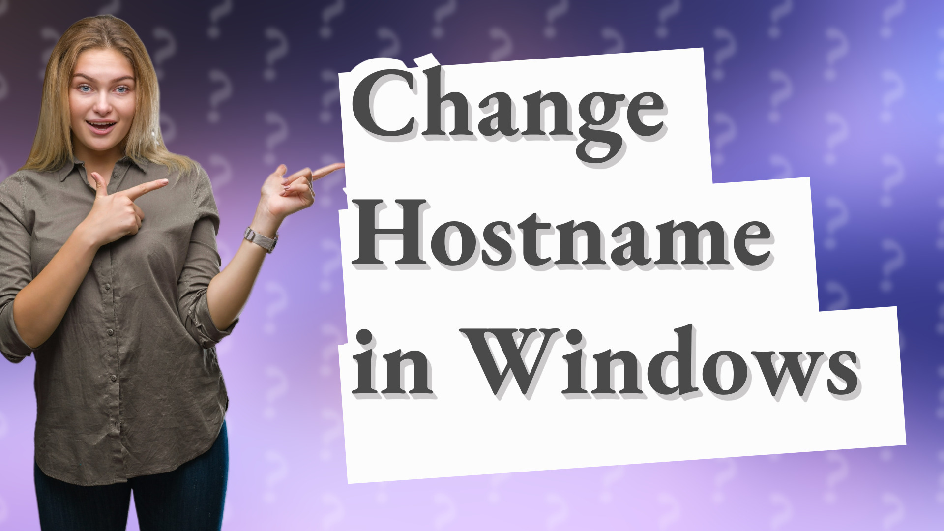 Change Hostname in Windows