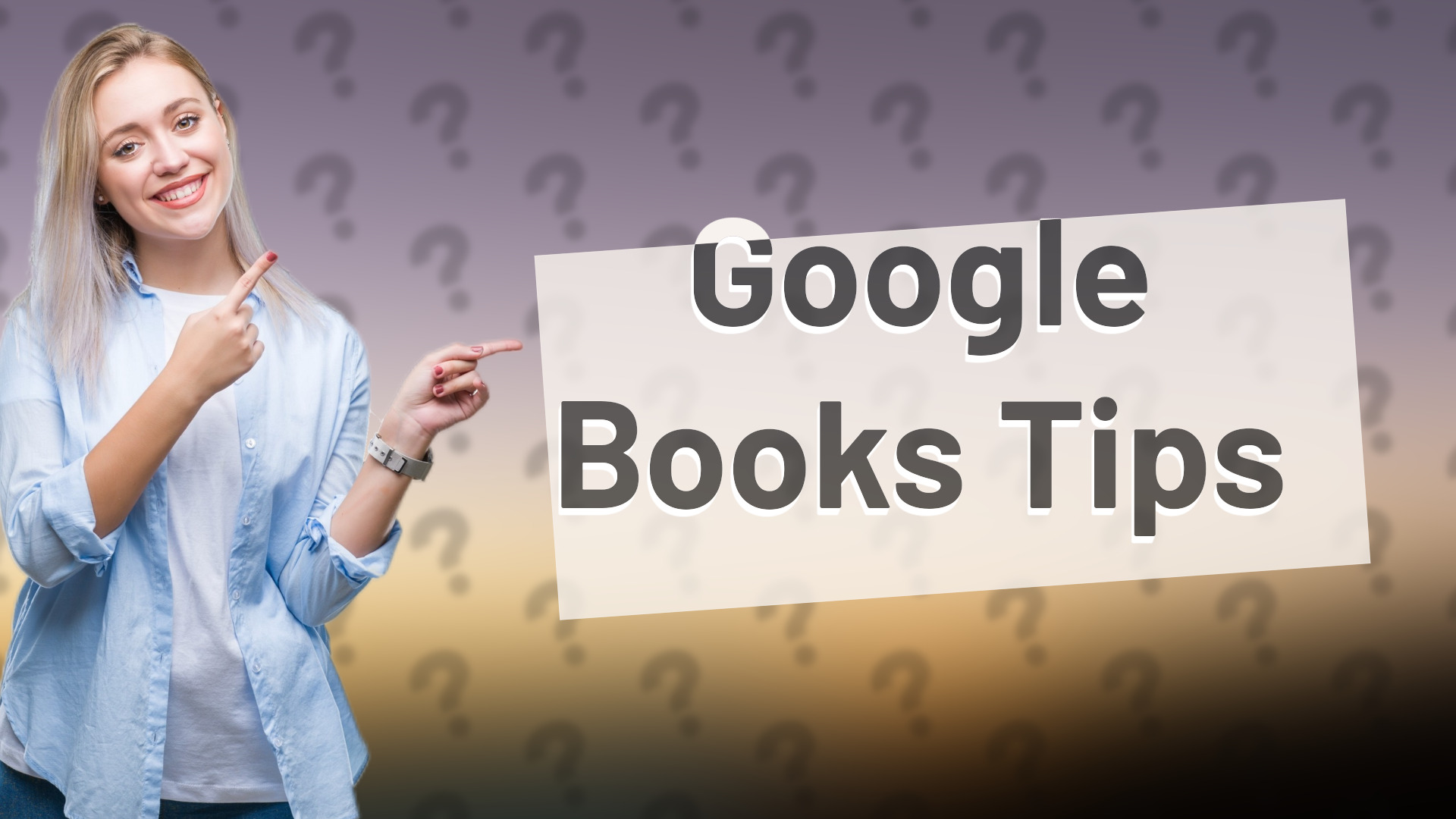 Google Books Tips