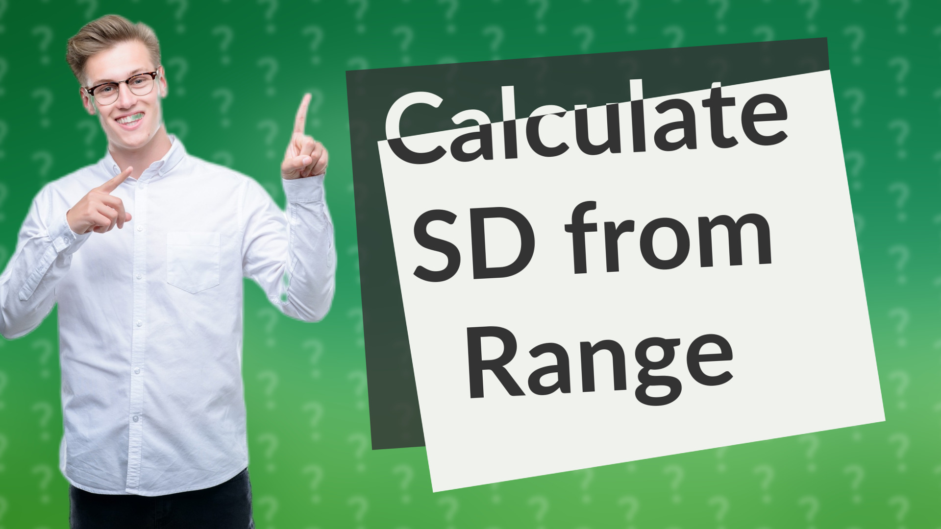 Calculate SD from Range