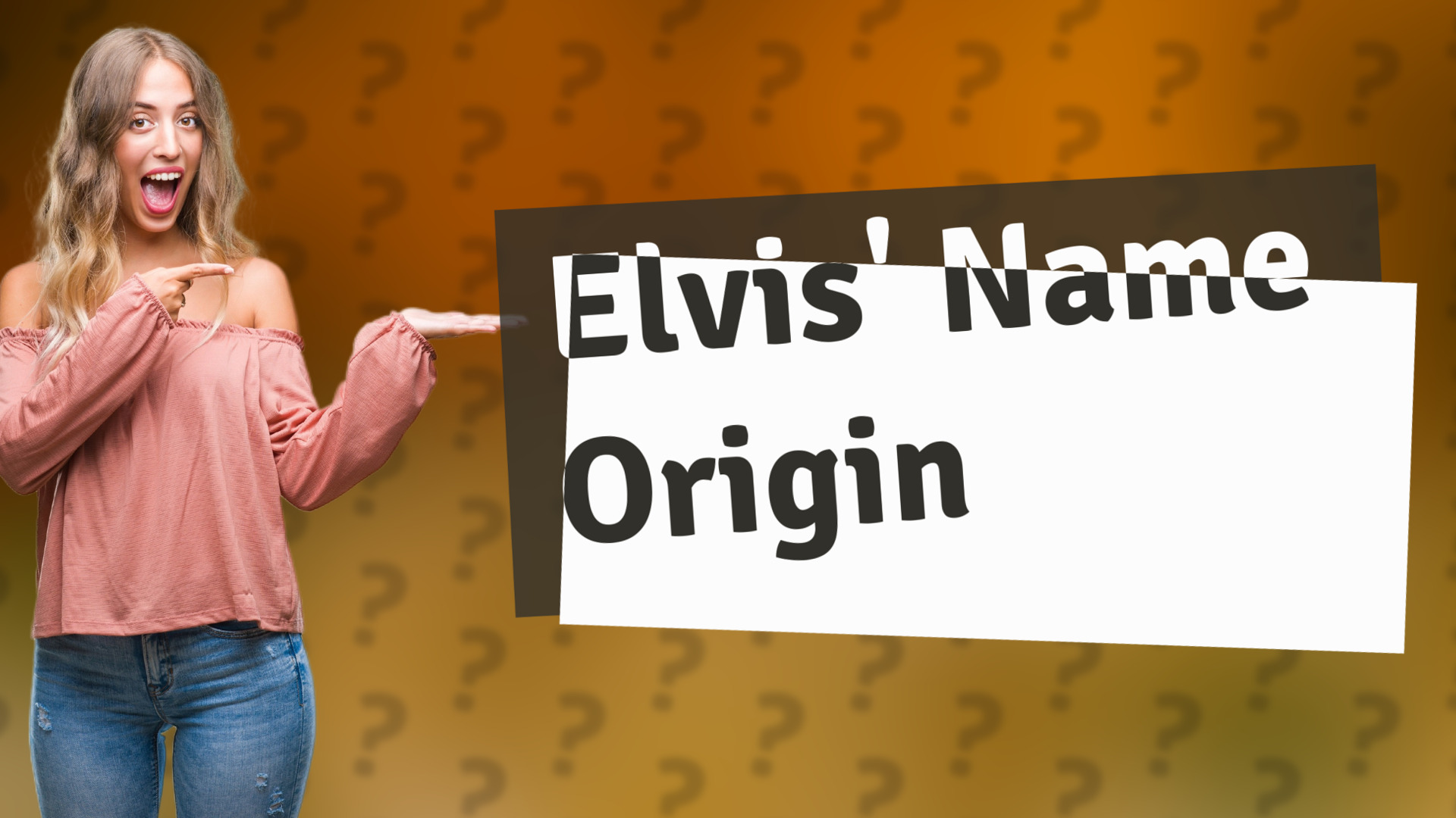 Elvis' Name Origin