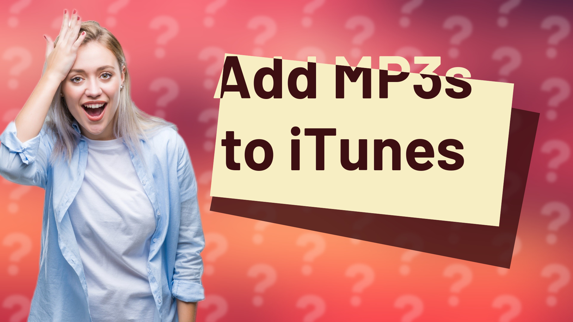 Add MP3s to iTunes