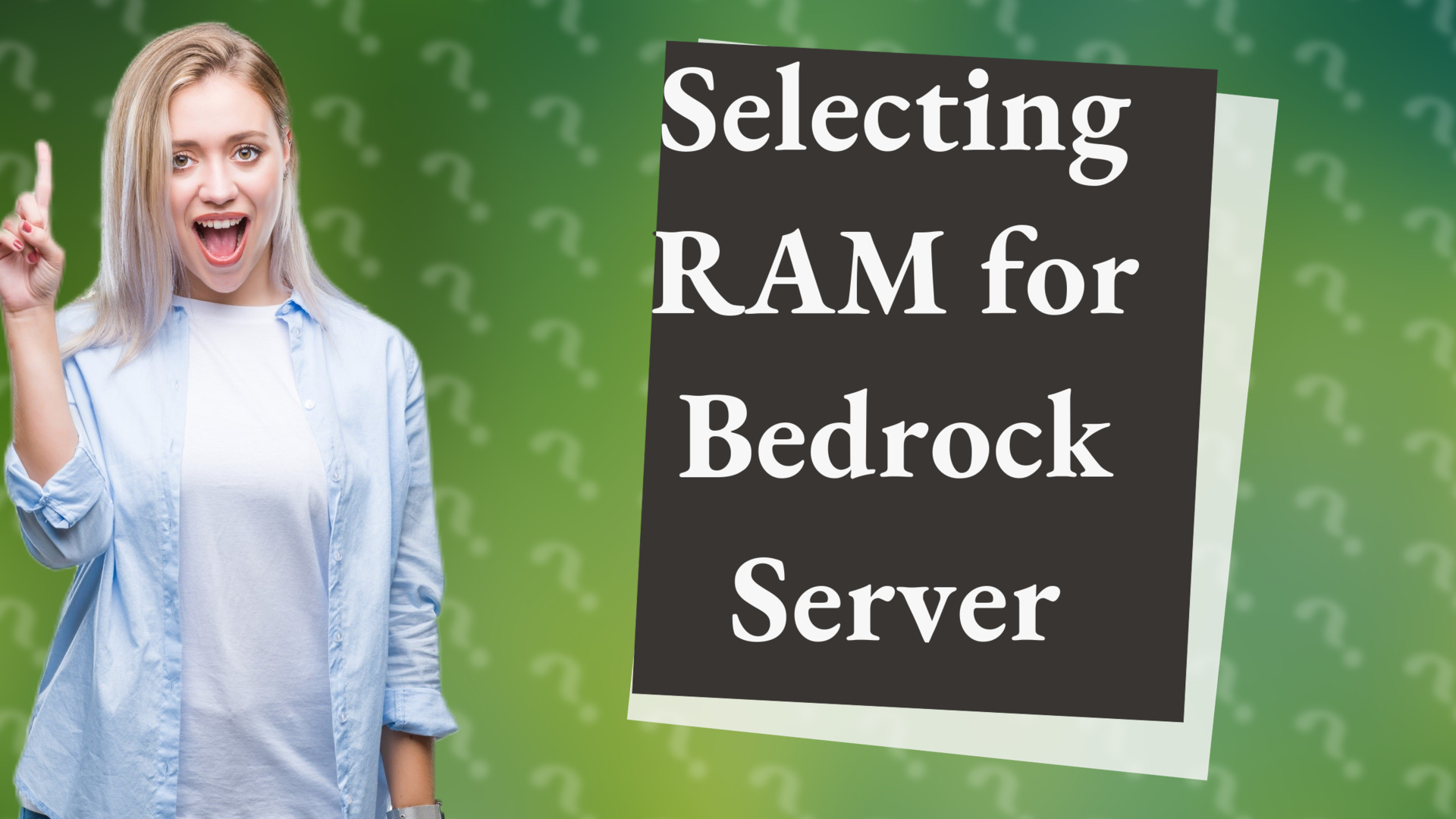 Selecting RAM for Bedrock Server
