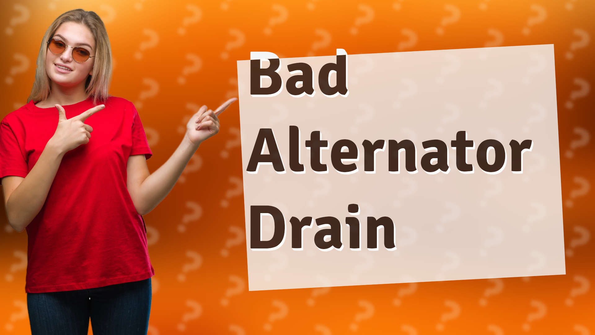 Bad Alternator Drain