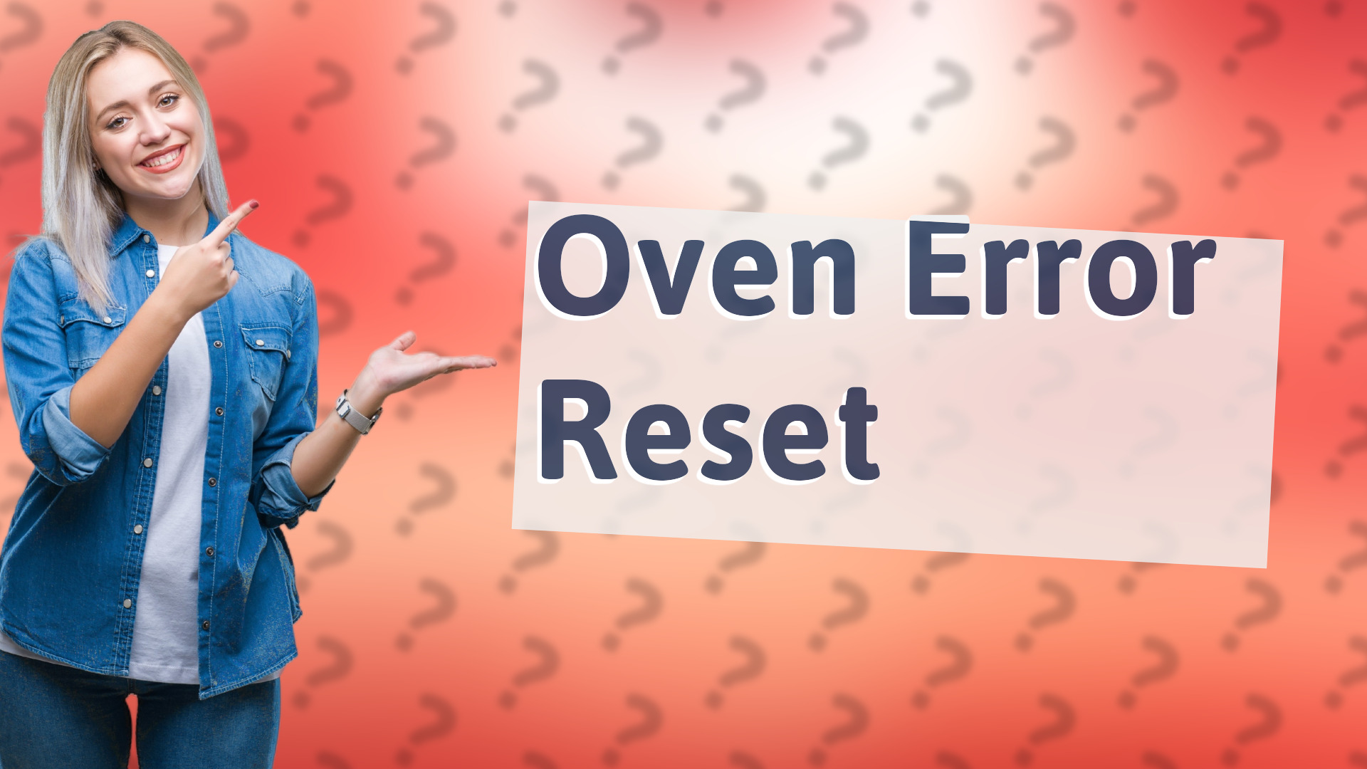 Oven Error Reset
