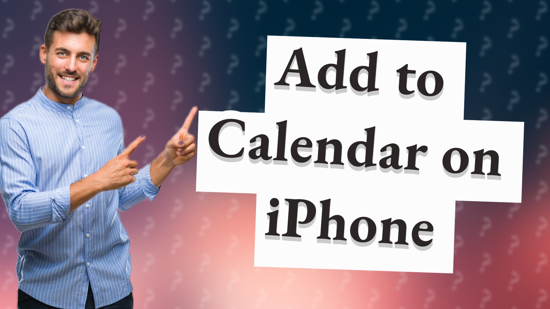 Add to Calendar on iPhone