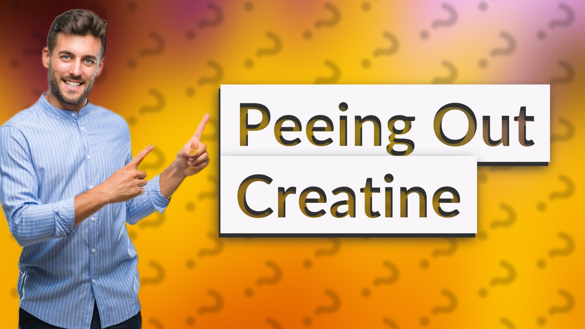 Peeing Out Creatine