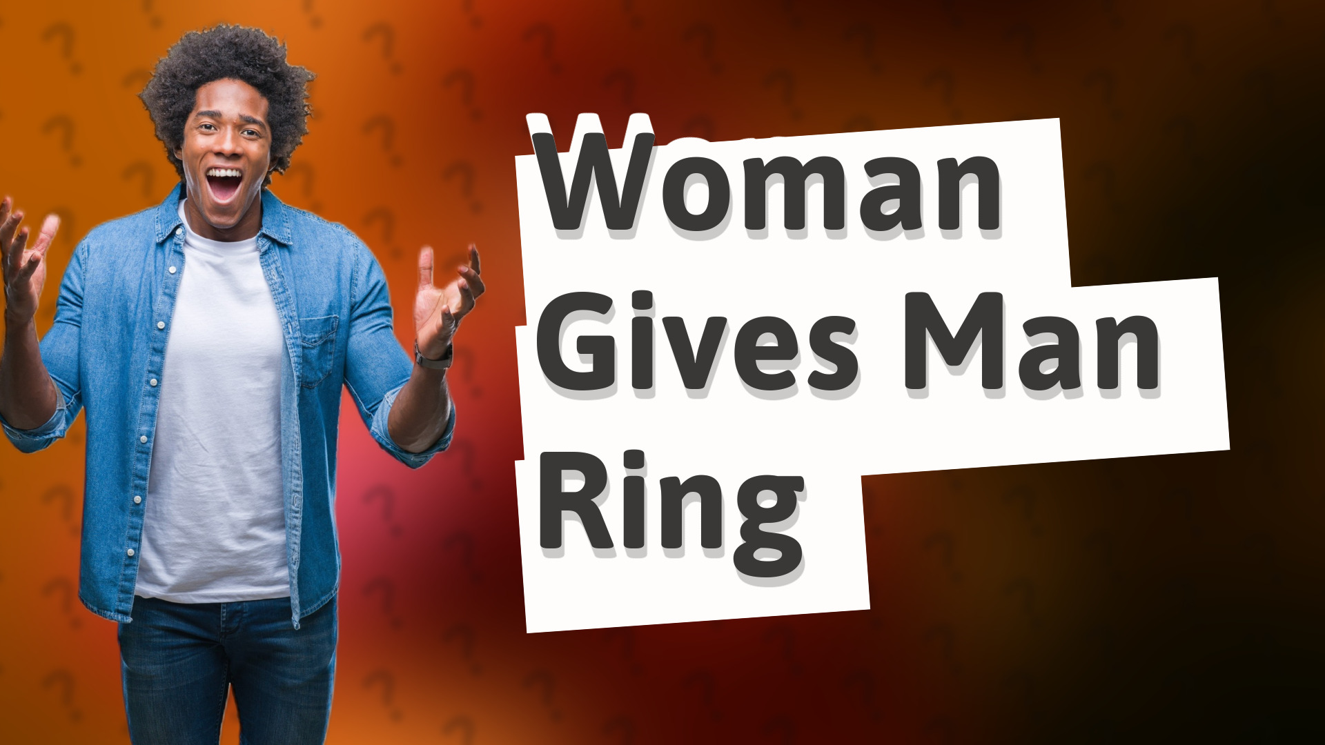 Woman Gives Man Ring