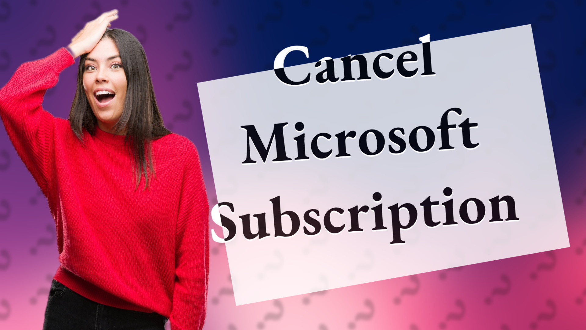 Cancel Microsoft Subscription