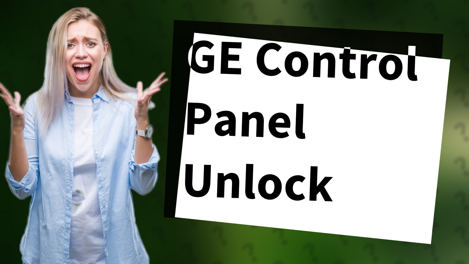 GE Control Panel Unlock