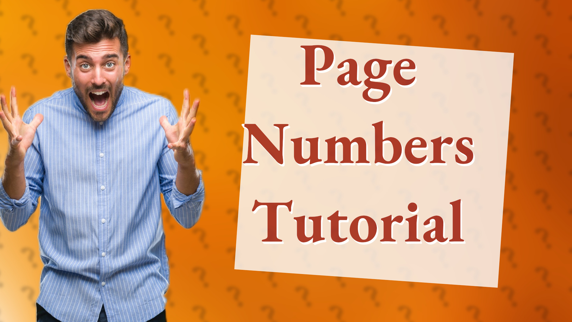 Page Numbers Tutorial