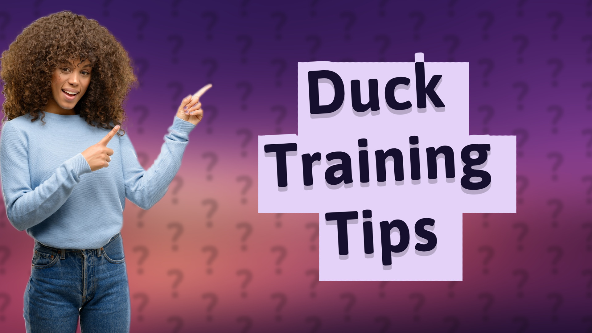 Duck Training Tips