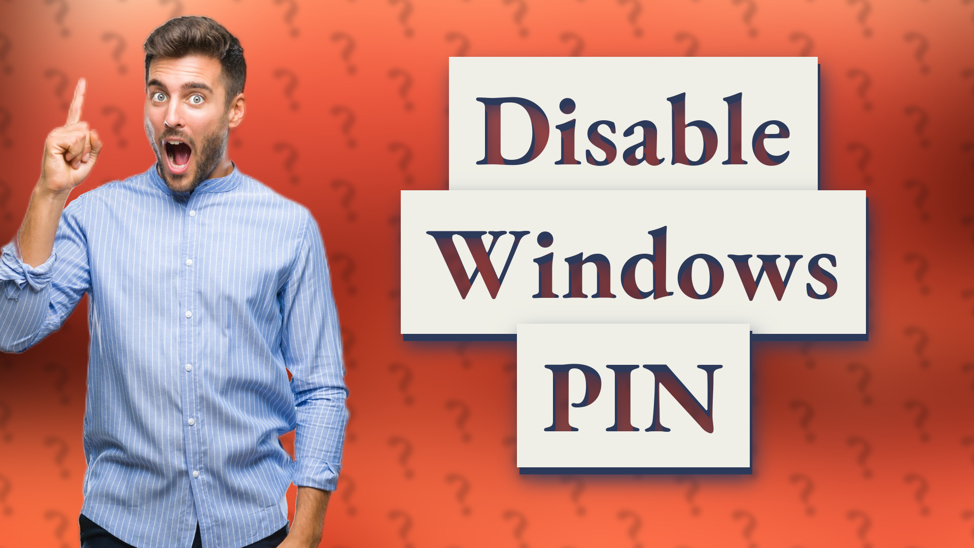 Disable Windows PIN