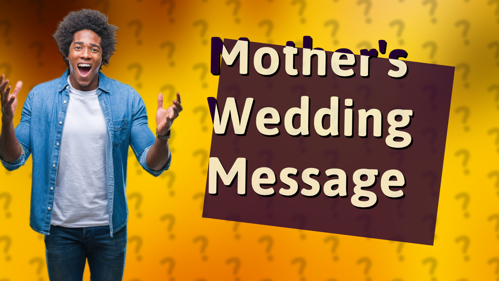 Mother's Wedding Message