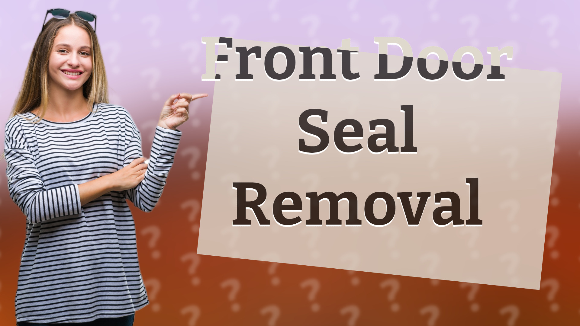 Front Door Seal Removal