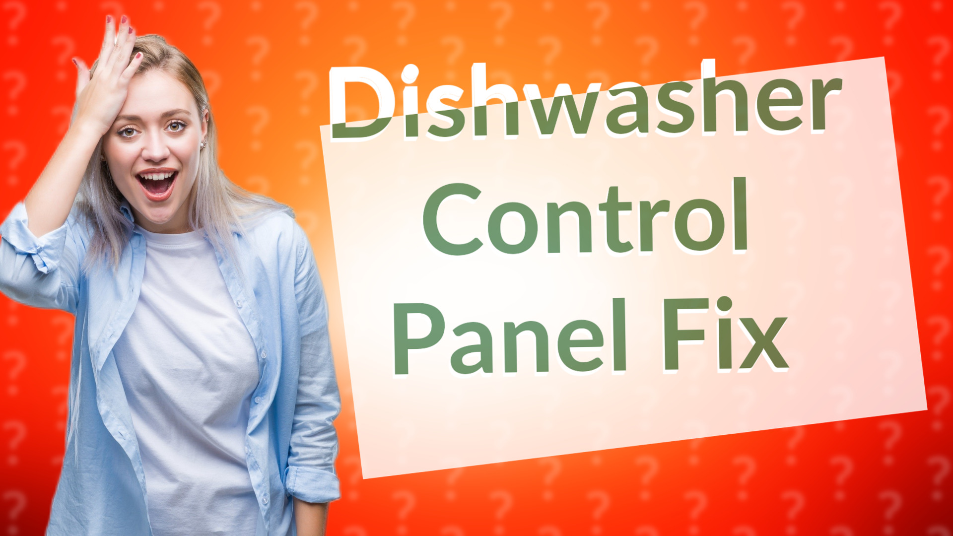 Dishwasher Control Panel Fix