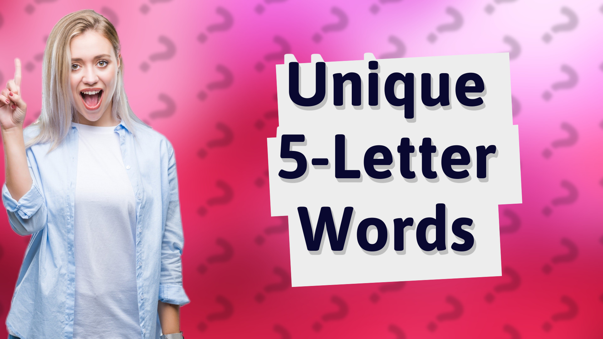 Unique 5-Letter Words