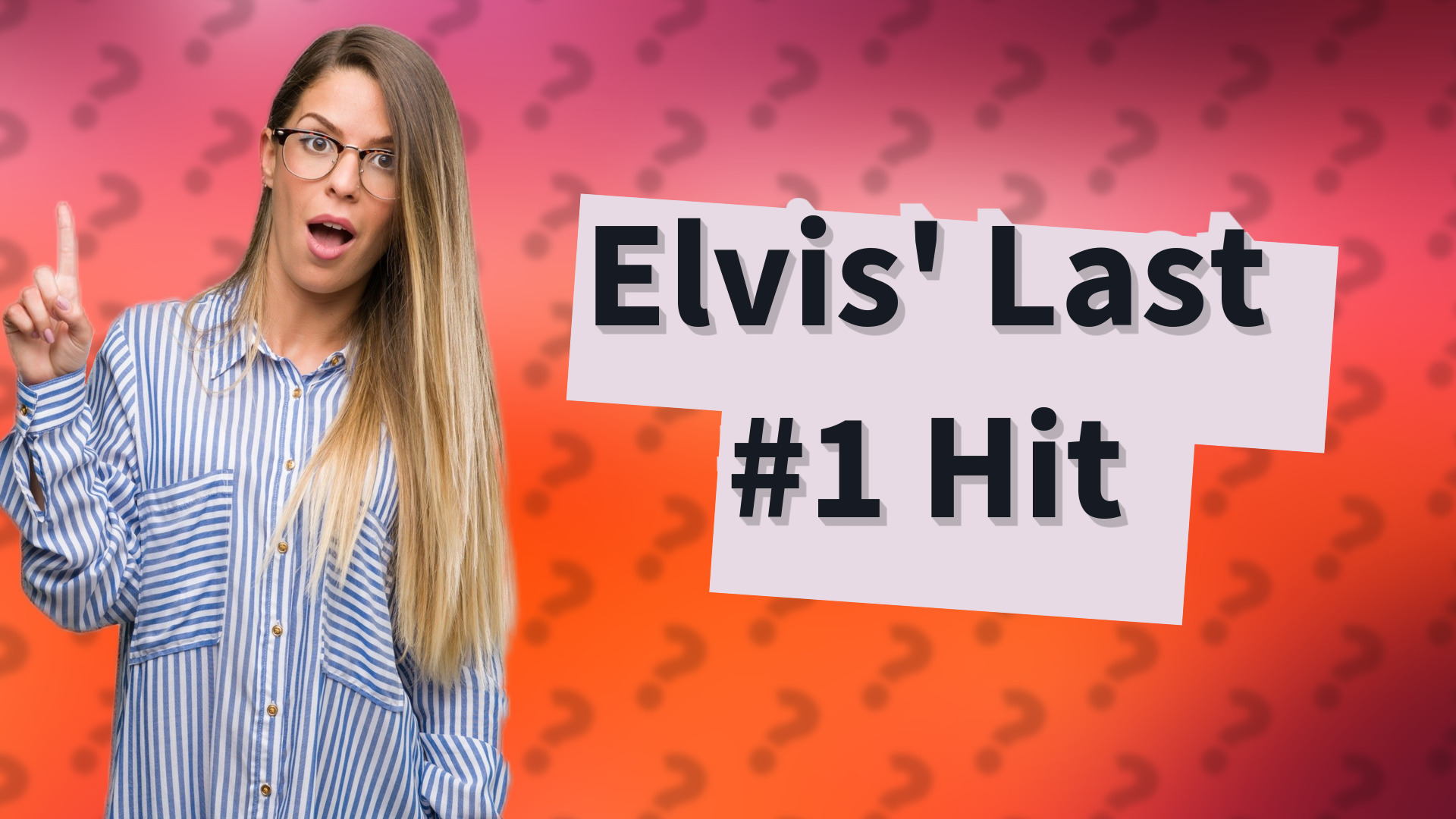 Elvis' Last #1 Hit