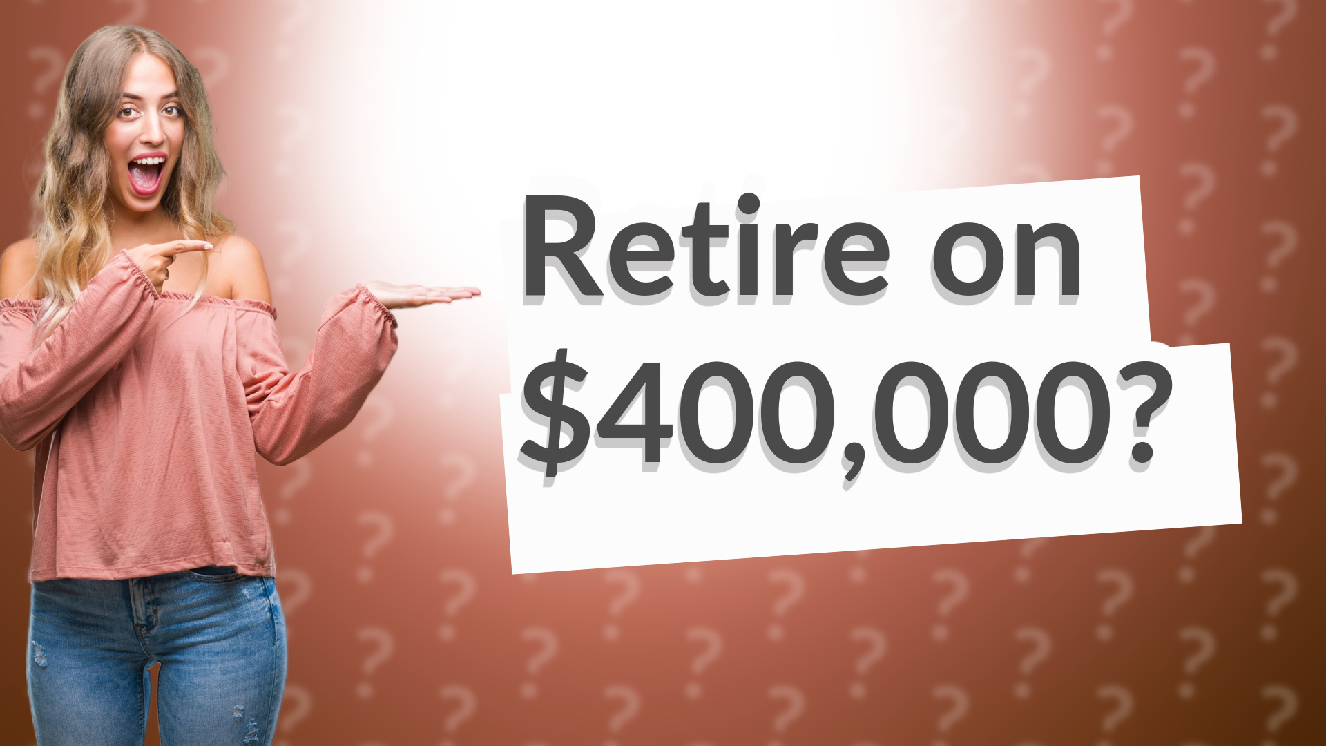 Retire on $400,000?