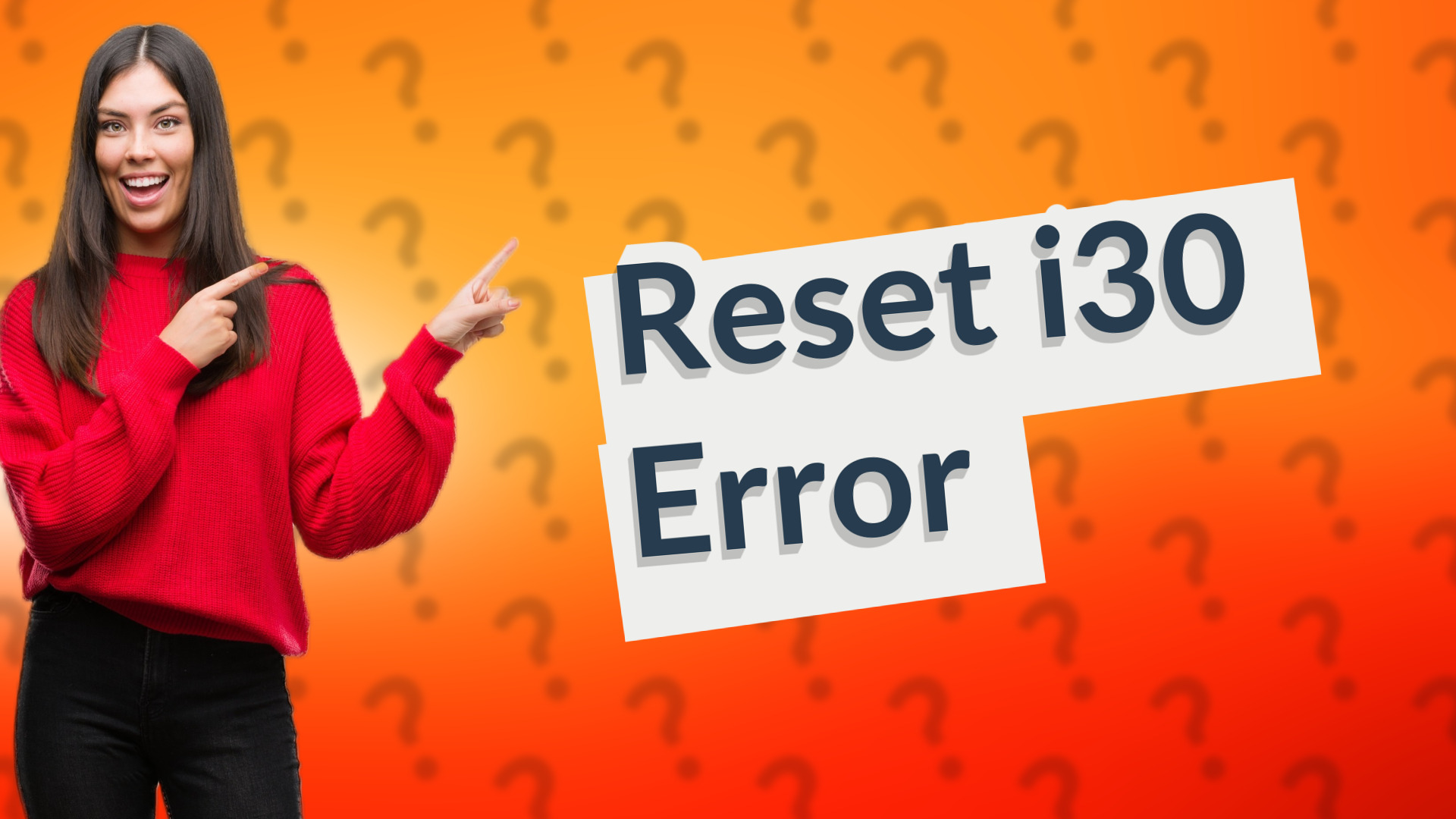 Reset i30 Error