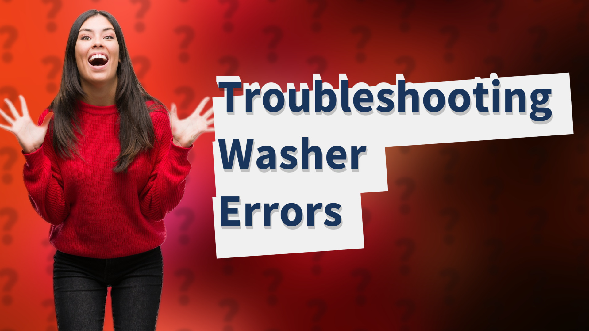 Troubleshooting Washer Errors