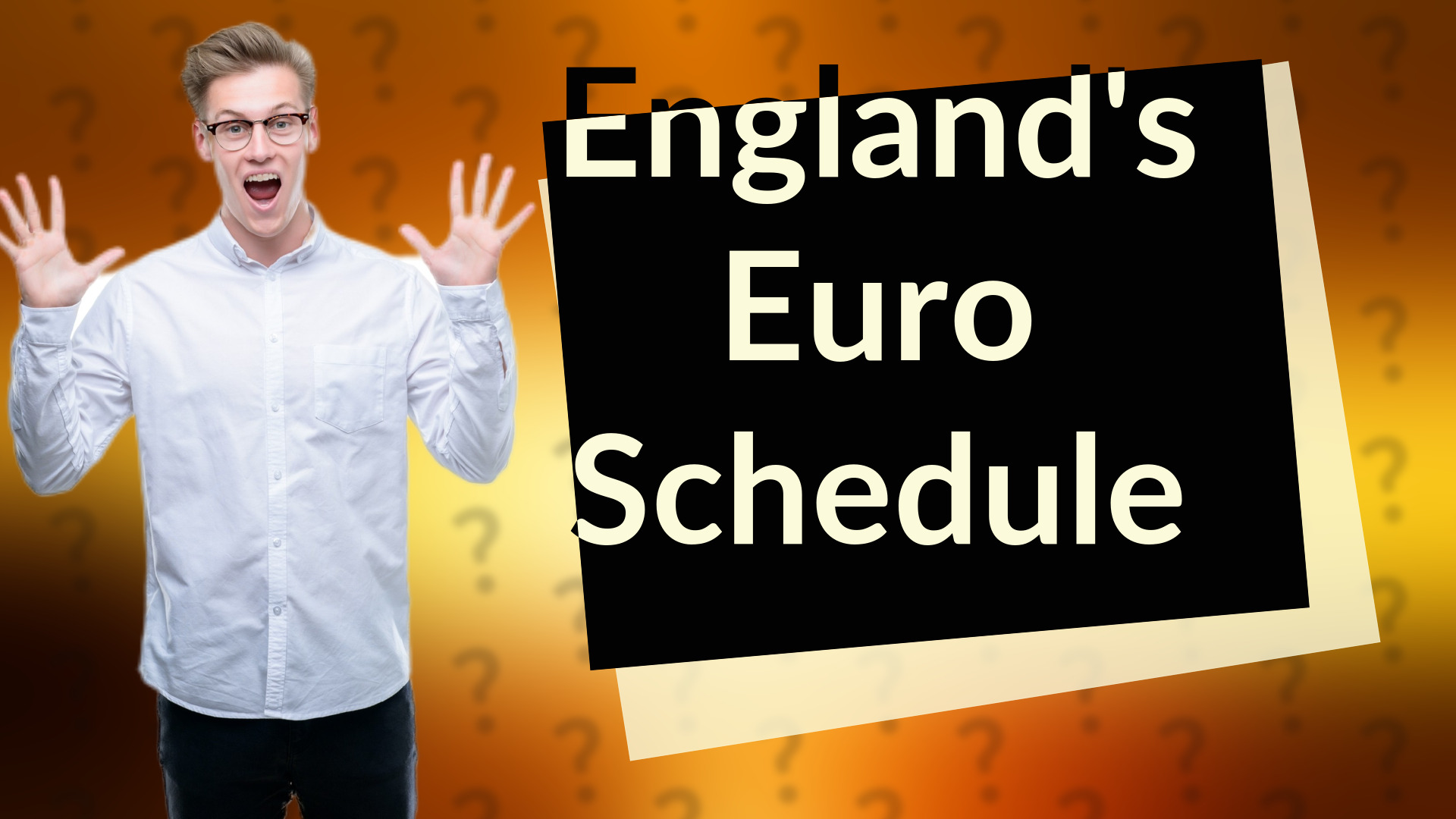 England's Euro Schedule