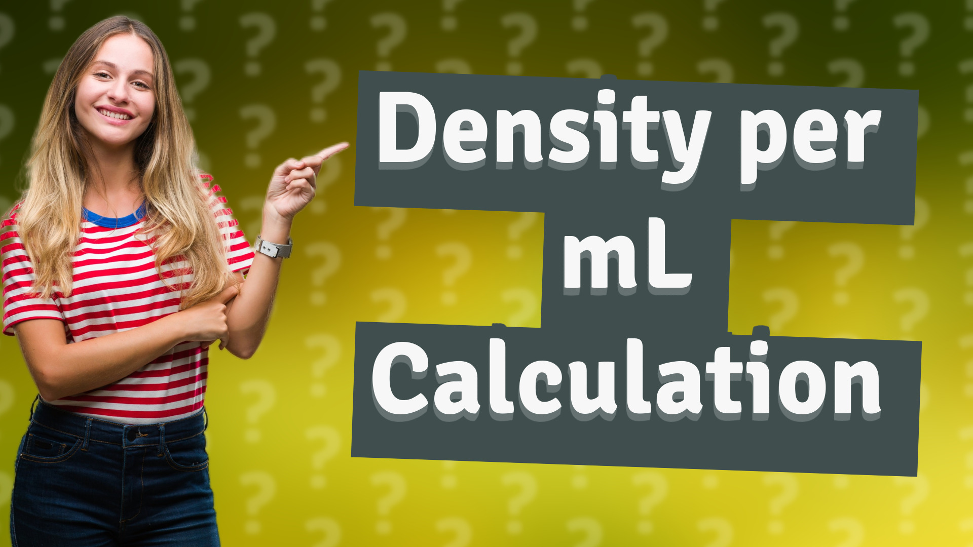Density per mL Calculation