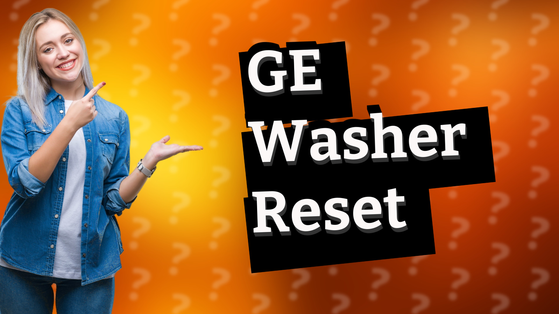 GE Washer Reset