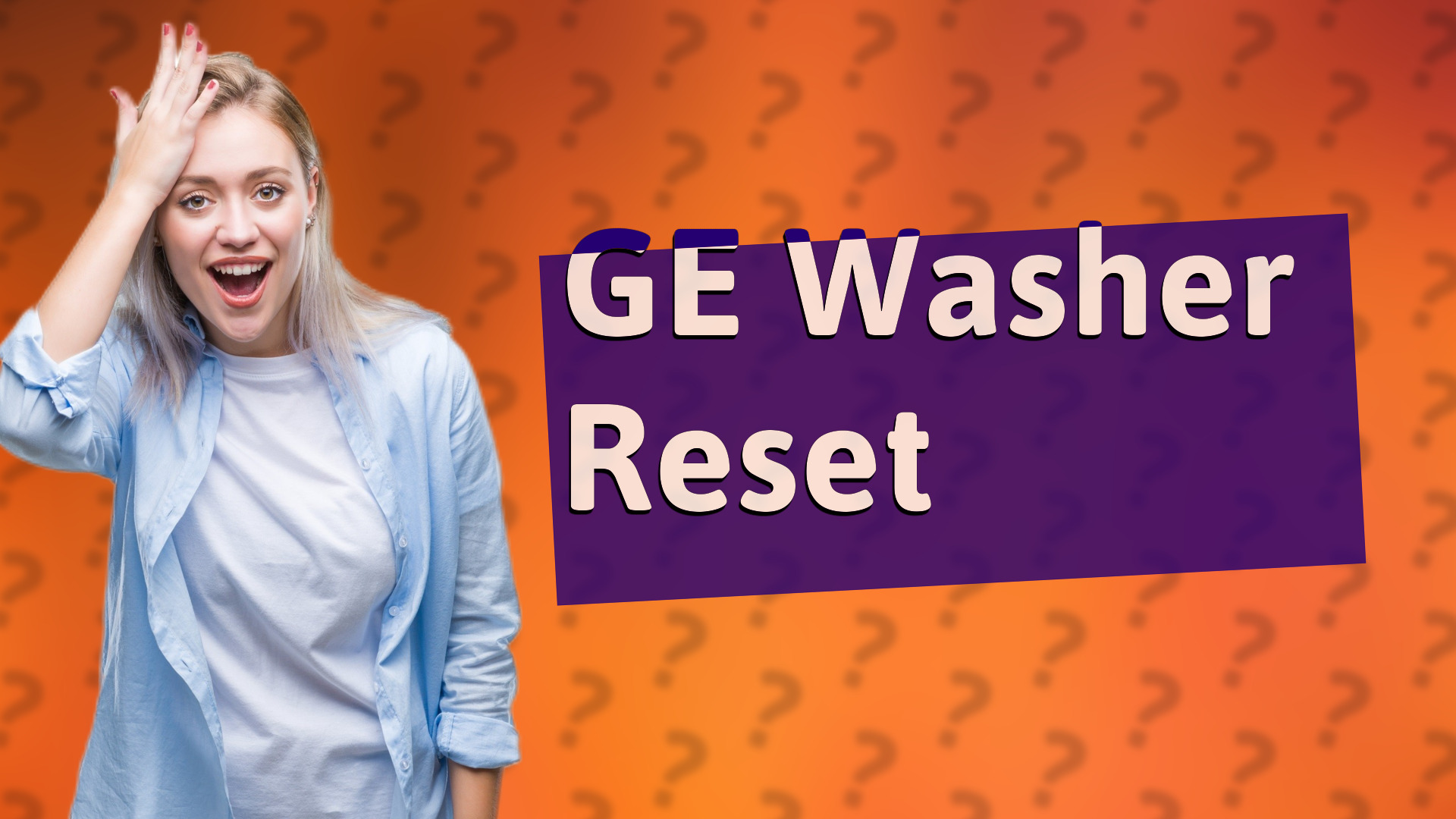 GE Washer Reset