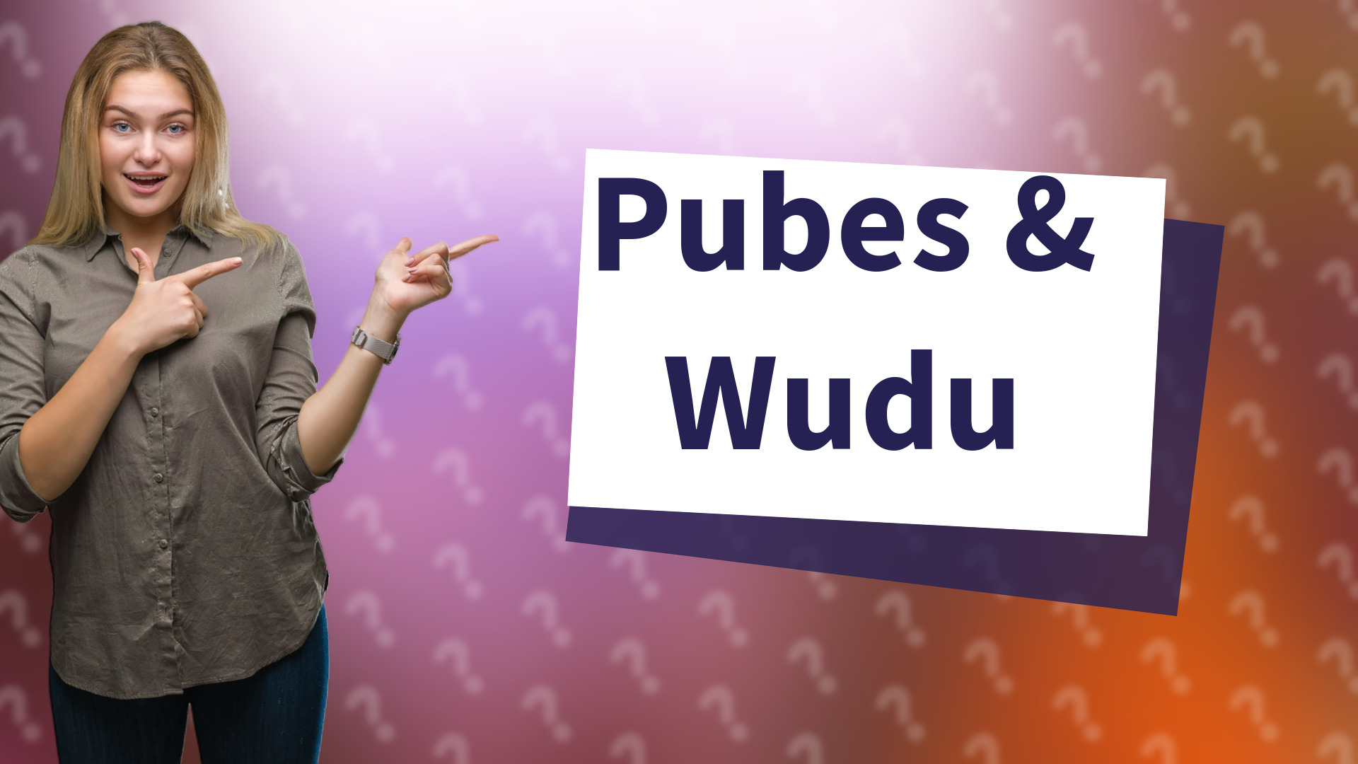 Pubes & Wudu