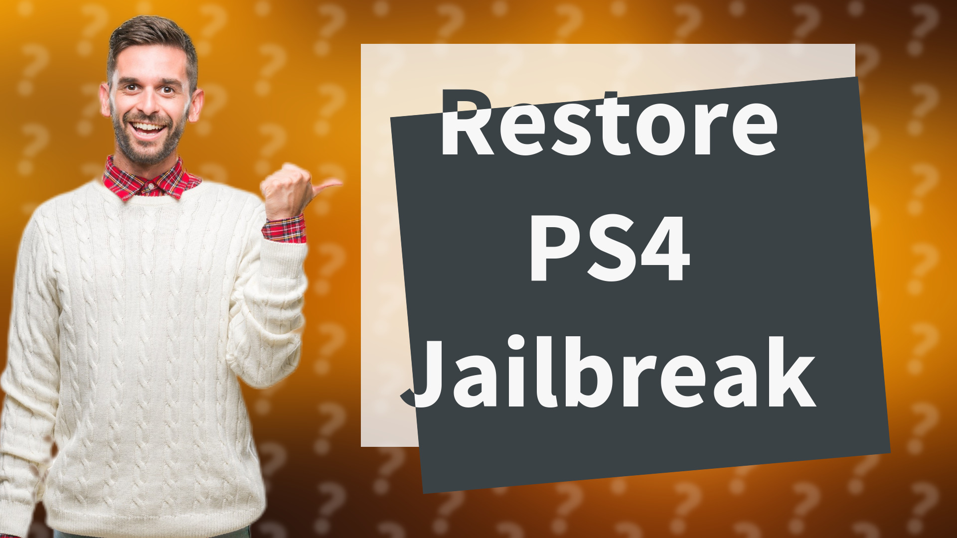Restore PS4 Jailbreak