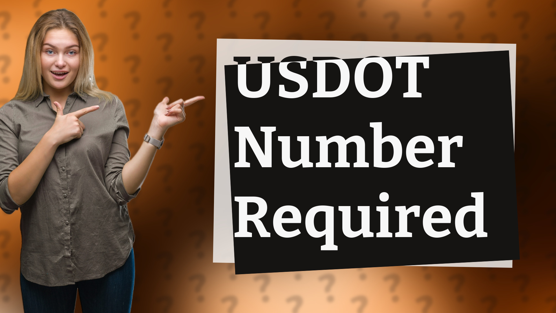 USDOT Number Required