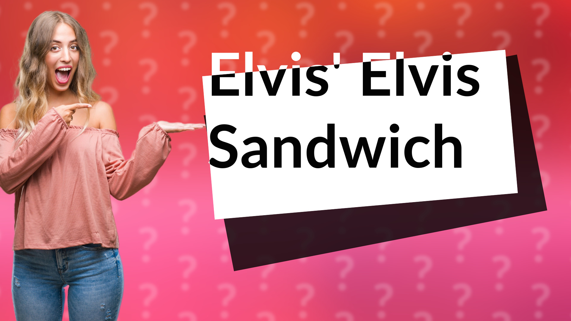 Elvis' Elvis Sandwich