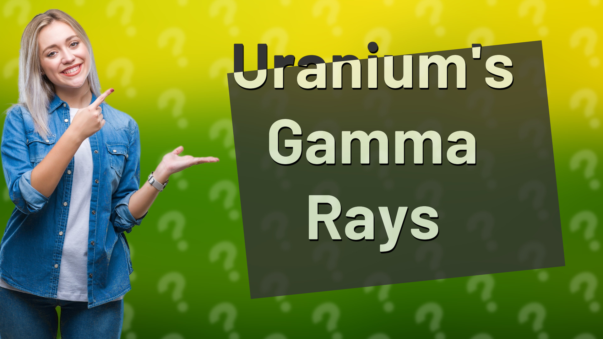 Uranium's Gamma Rays
