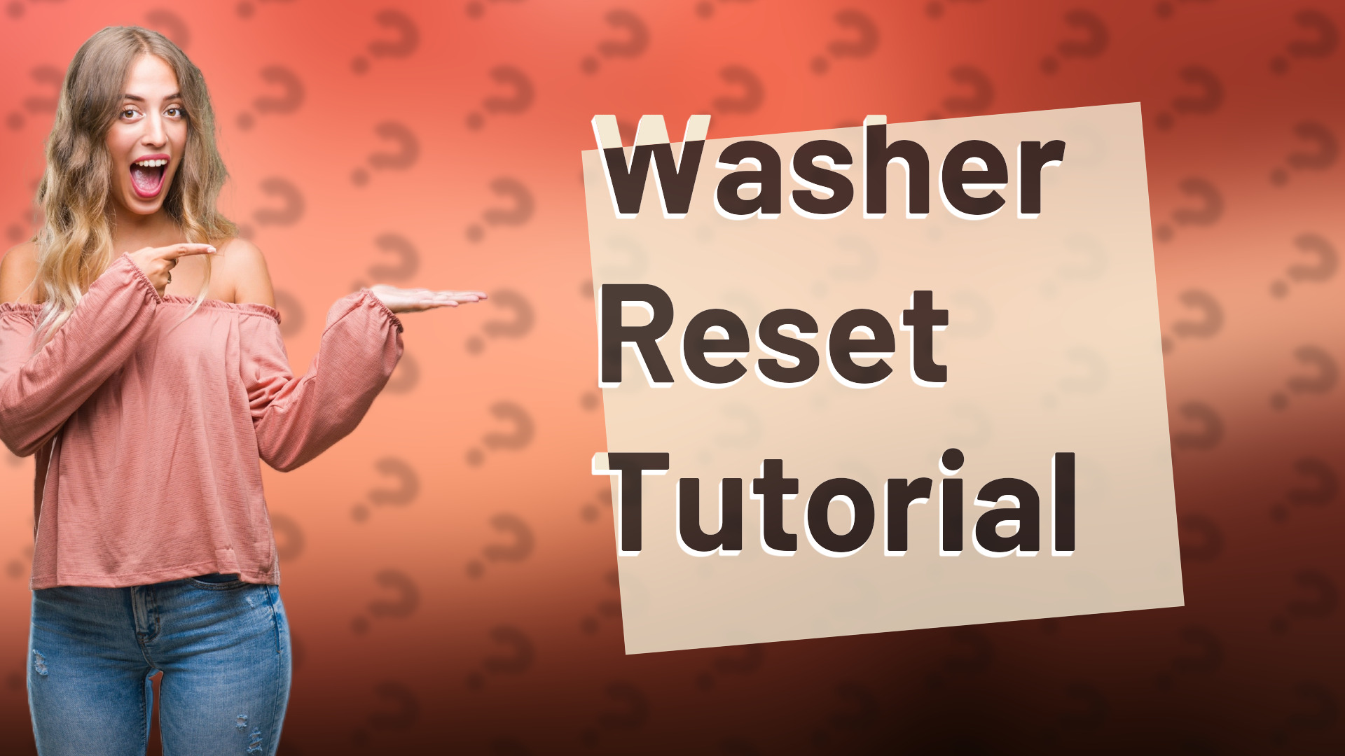 Washer Reset Tutorial