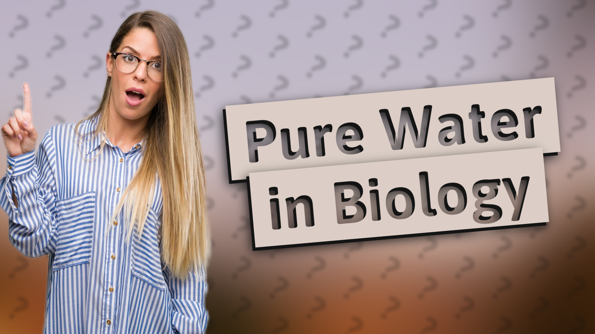 Pure Water in Biology