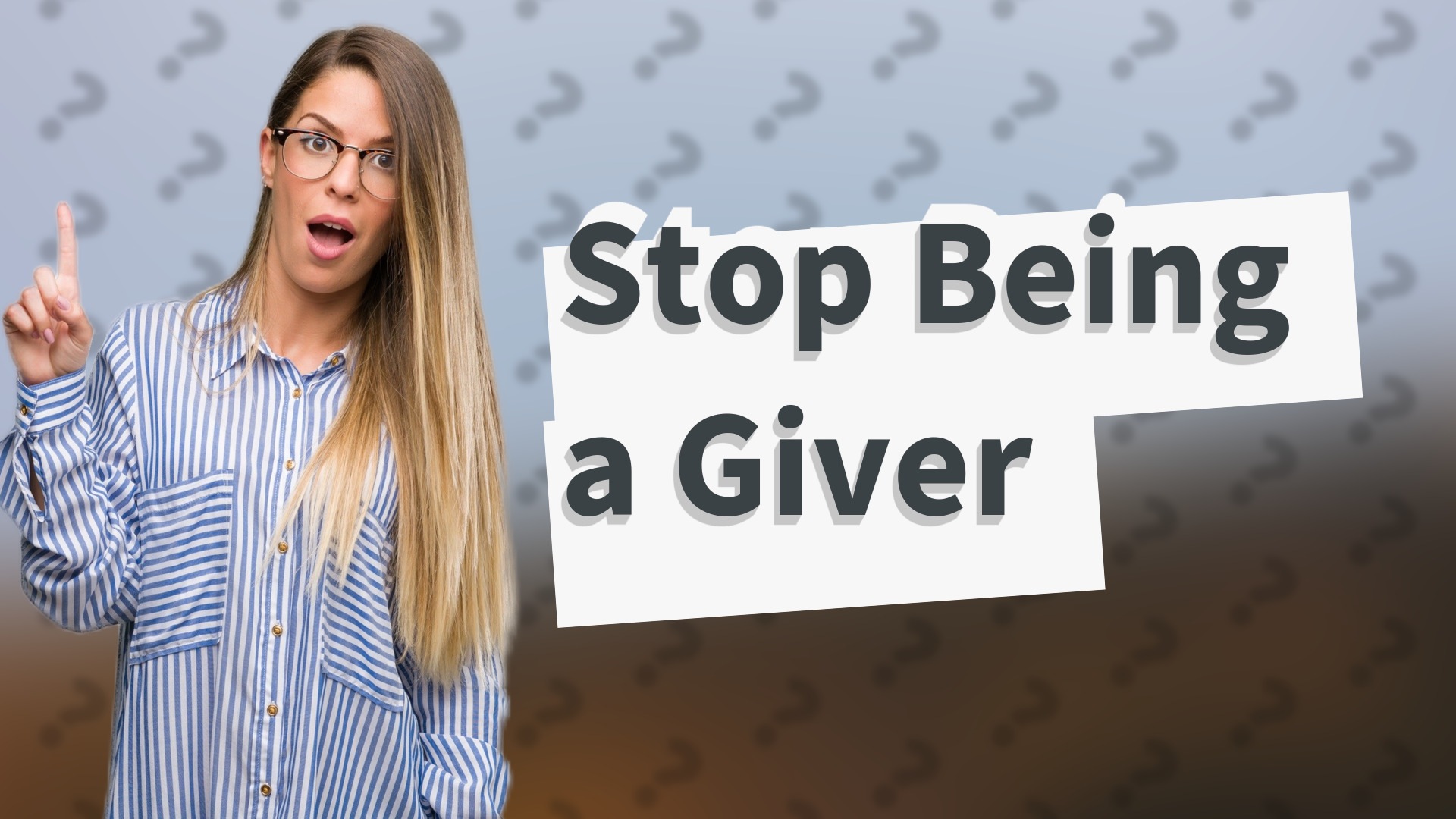 Stop Being a Giver