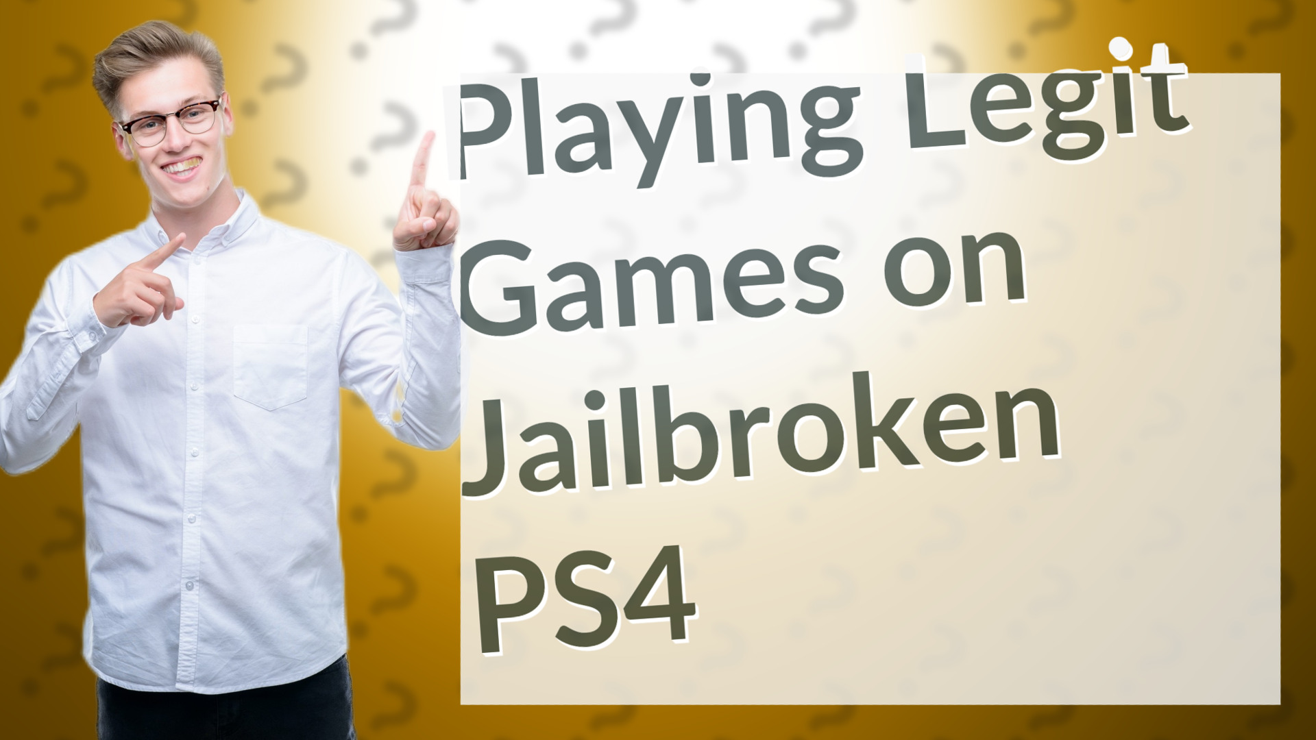 Playing Legit Games on Jailbroken PS4
