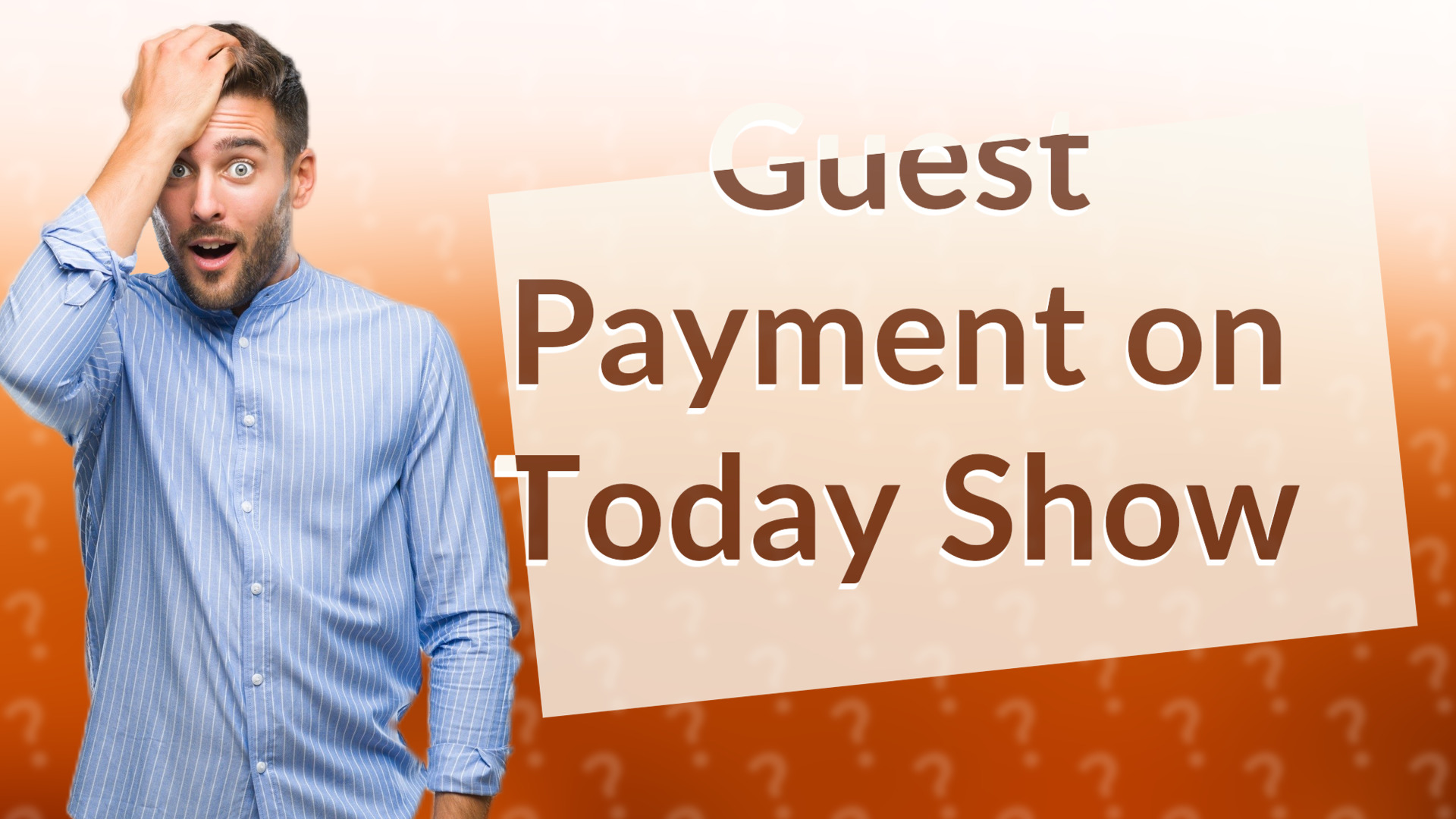Guest Payment on Today Show