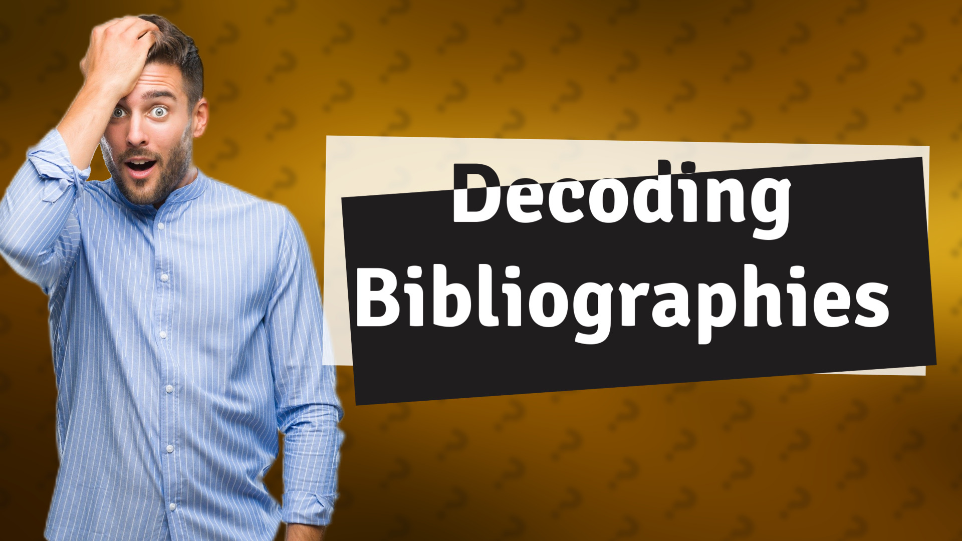 Decoding Bibliographies