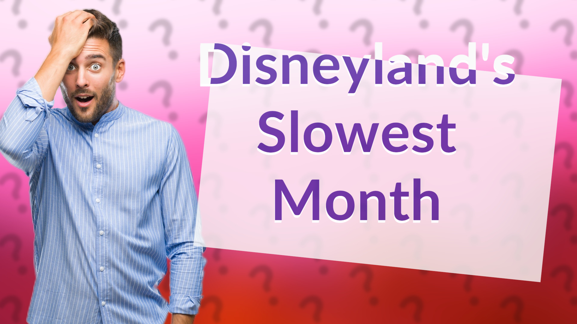 Disneyland's Slowest Month
