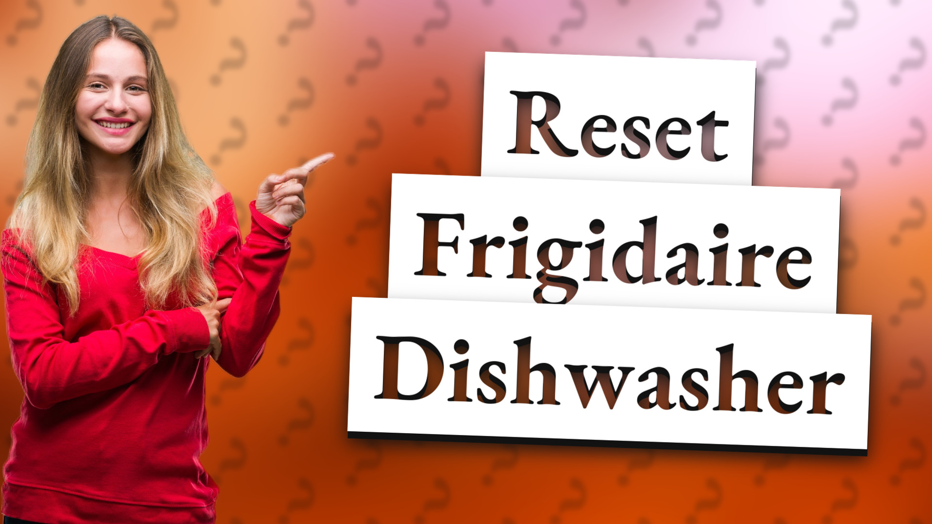 Reset Frigidaire Dishwasher