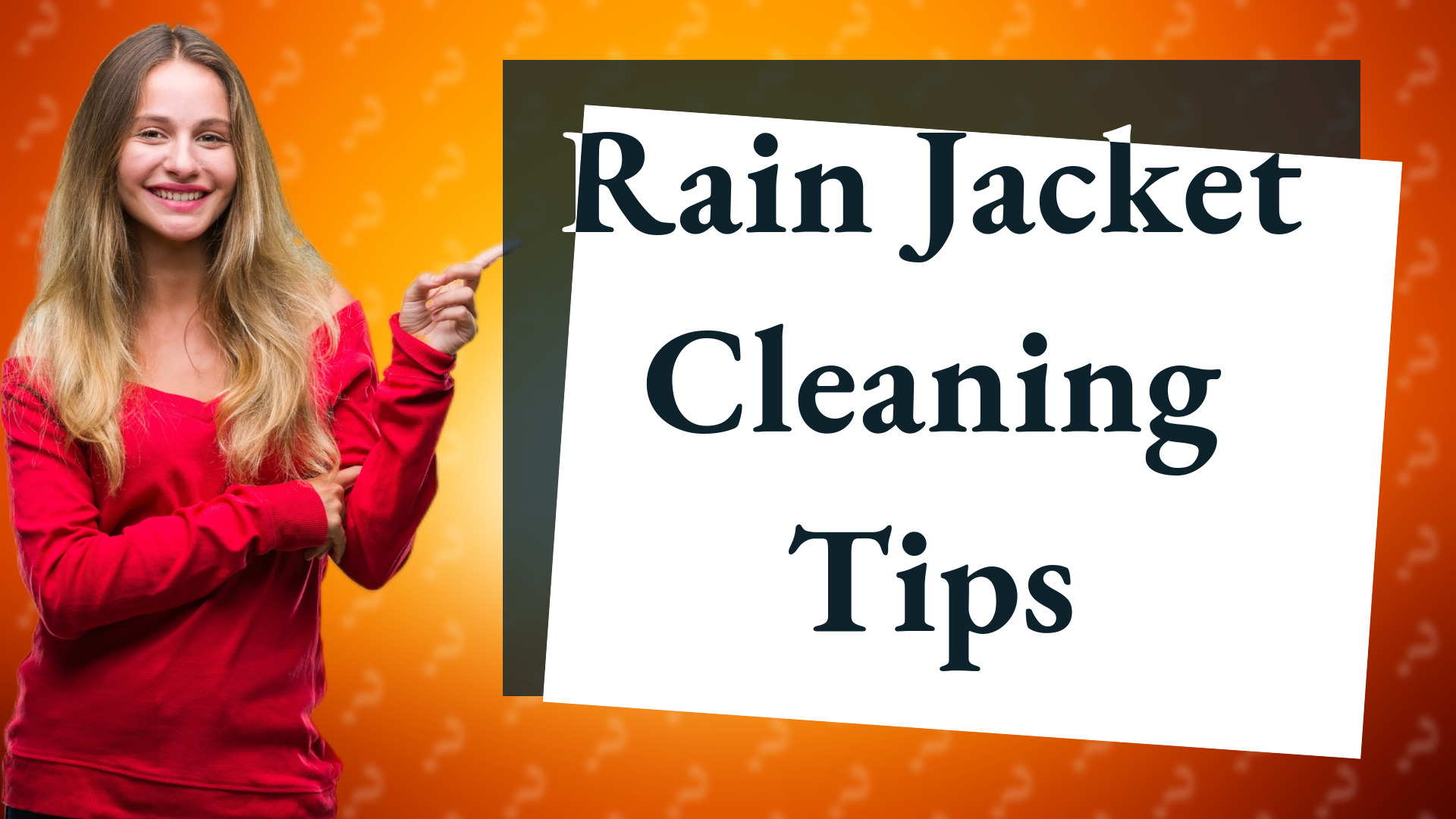 Rain Jacket Cleaning Tips