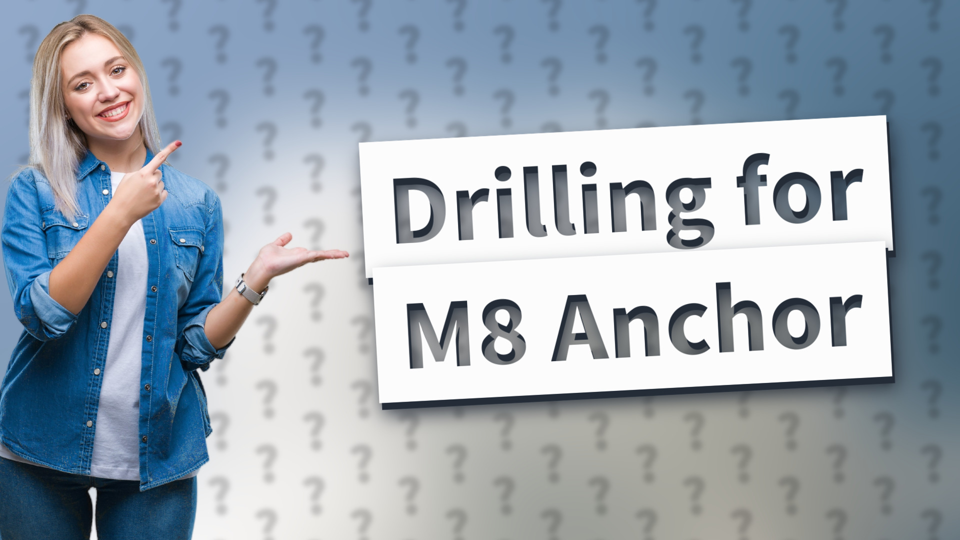 Drilling for M8 Anchor