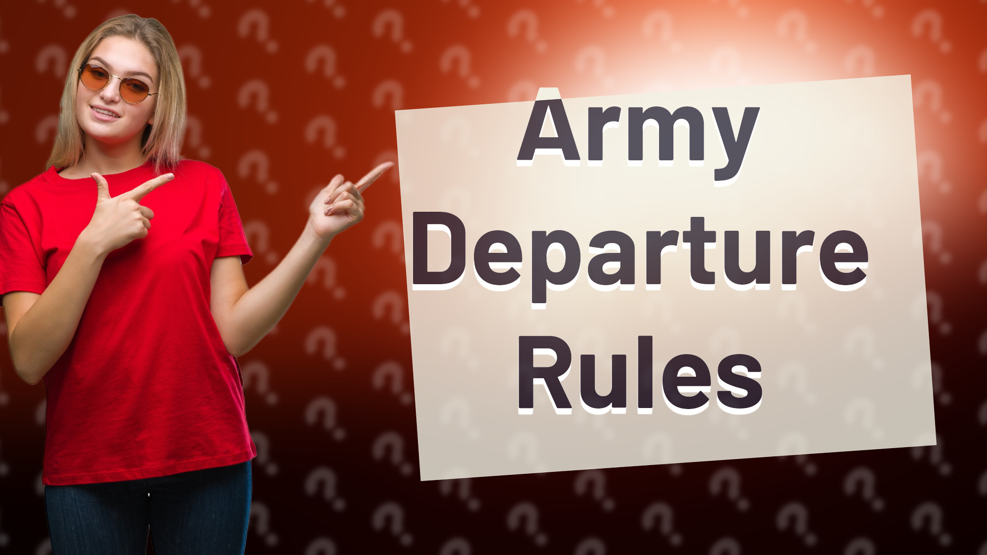 Army Departure Rules