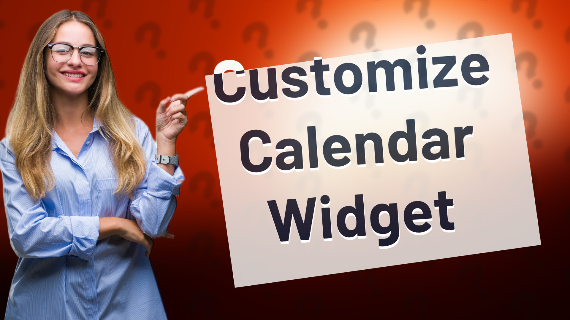 Customize Calendar Widget