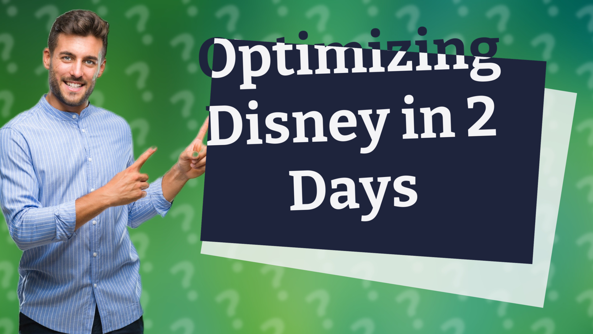Optimizing Disney in 2 Days