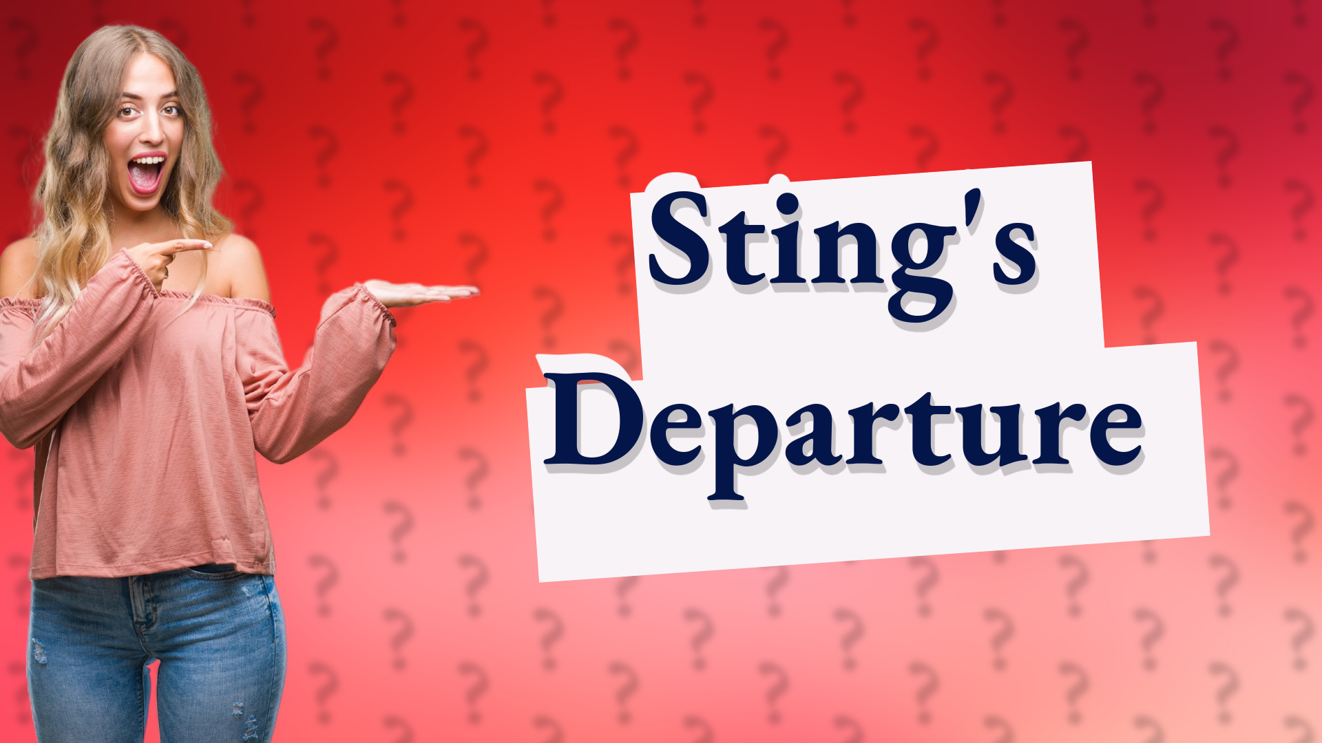 Sting's Departure